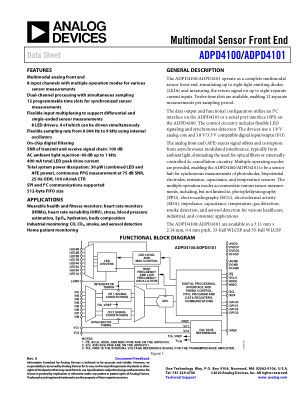 ADPD4100-4101 数据手册首页