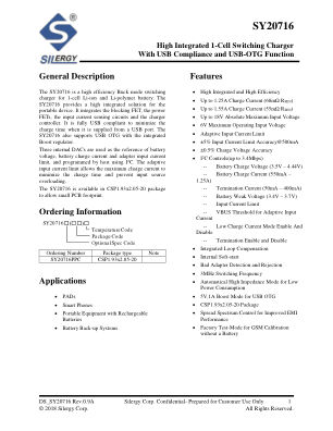 SY20716PPC 数据手册首页