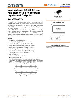 74LCX16374 datasheet cover page