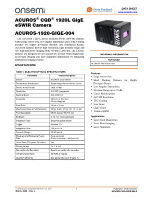ACUROS-1920-GIGE-004 数据手册首页