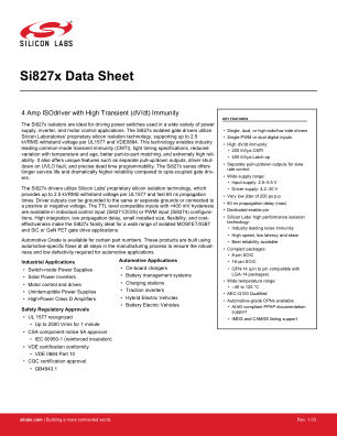 SI8271DB-ISR 数据手册首页