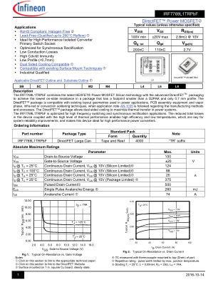 IRF7769L1 datasheet cover page