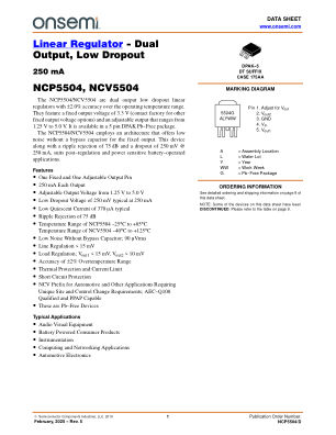 NCP5504 datasheet cover page