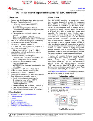 MCT8315Z datasheet cover page
