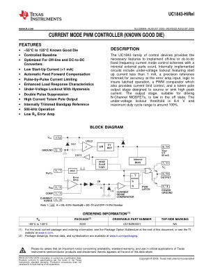 UC1843-HIREL datasheet cover page