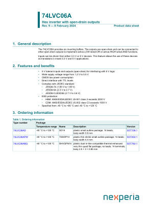 74LVC06APW datasheet cover page