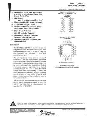 SN75121 datasheet cover page