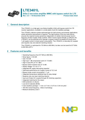 LTE3401L datasheet cover page