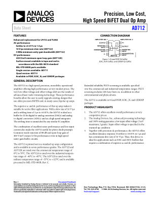 AD712 数据手册首页