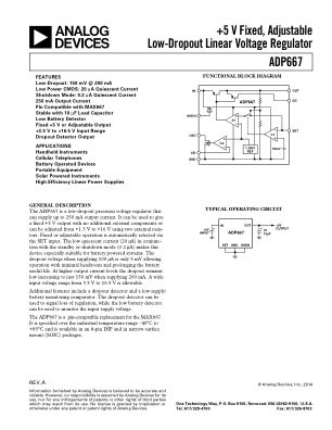 ADP667 数据手册首页