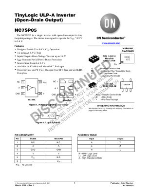 NC7SP05 数据手册首页