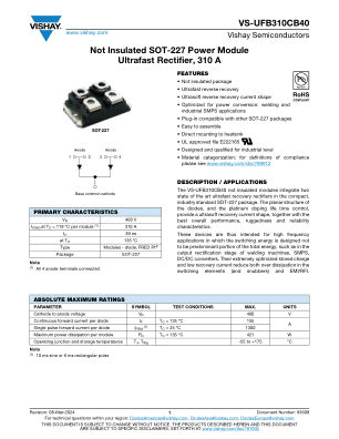 VS-UFB310CB40 datasheet cover page
