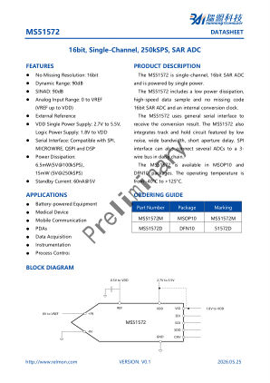 MS51572 datasheet cover page
