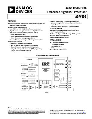 ADAV400 datasheet cover page