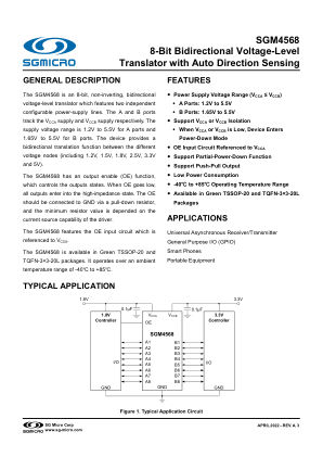 SGM4568-BRIEF 数据手册首页