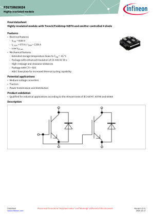 FZ675R65KE4 datasheet cover page