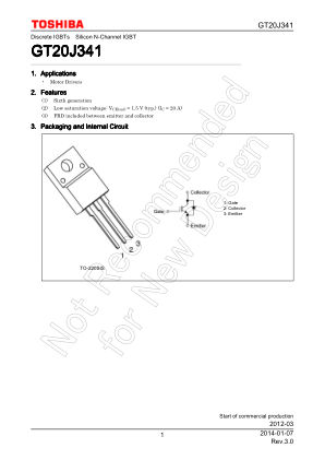 GT20J341 datasheet cover page