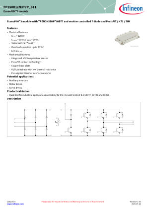 FP150R12N3T7P-B11 数据手册首页