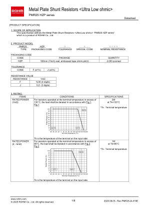 PMR25HZPJU5L0 datasheet cover page