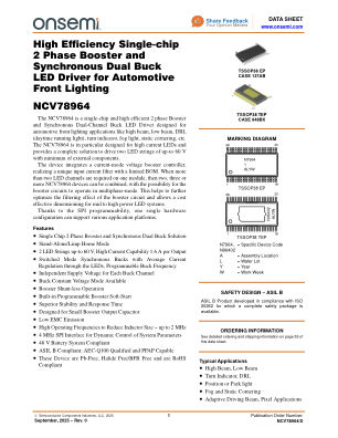 NCV78964 datasheet cover page