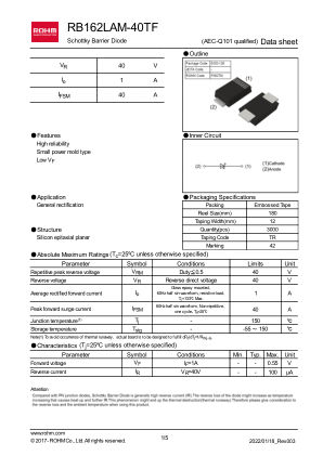 RB162LAM-40TF 数据手册首页