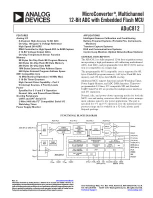 ADUC812 数据手册首页