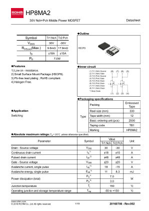 HP8MA2 数据手册首页