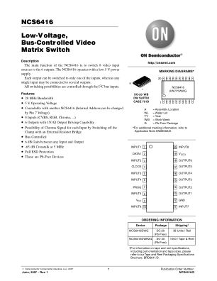 NCS6416 datasheet cover page