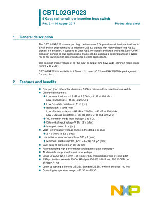 CBTL02GP023 datasheet cover page