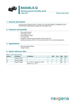 BAS40LS-QYL datasheet cover page