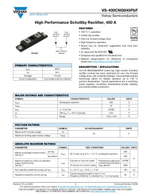 VS-400CNQ045PBF datasheet cover page