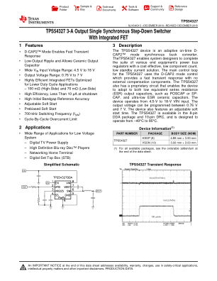 TPS54327 datasheet cover page