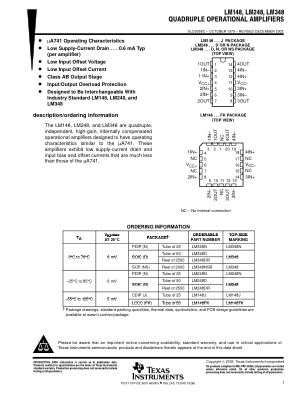 LM348 数据手册首页