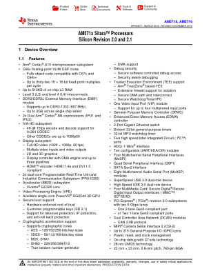 AM5718 datasheet cover page