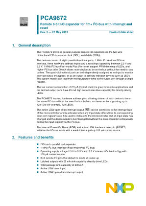 PCA9672 datasheet cover page