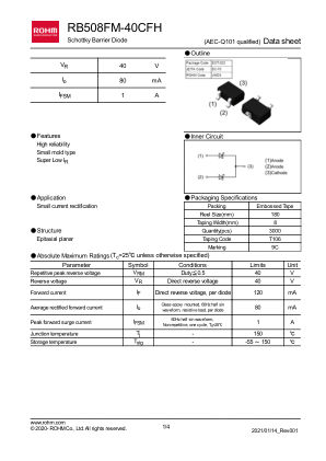 RB508FM-40CFH 数据手册首页