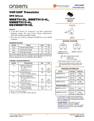 MMBTH10LT1 数据手册首页