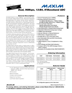 MAX12529 datasheet cover page