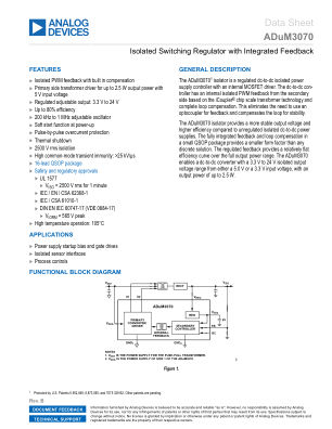 ADUM3070 datasheet cover page