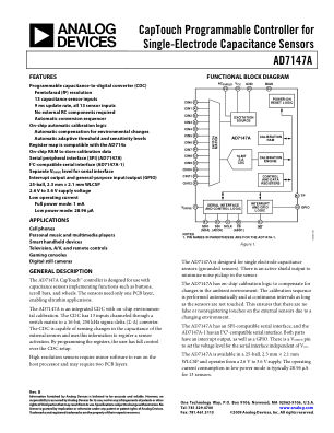 AD7147A datasheet cover page