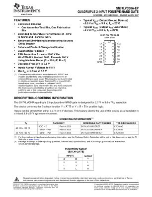 SN74LVC00A-EP datasheet cover page