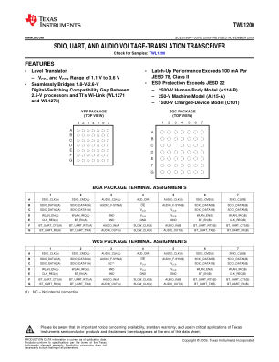 TWL1200 datasheet cover page