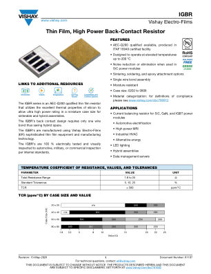 IGBR datasheet cover page