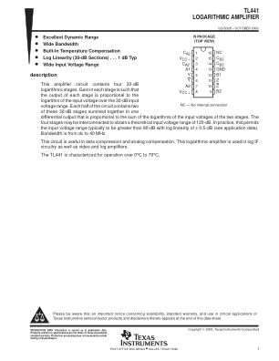 TL441 datasheet cover page