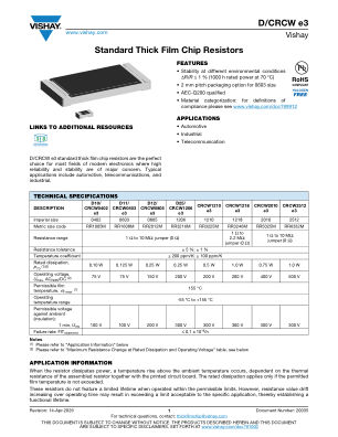 DCRCWE3 datasheet cover page