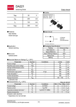DA221TL 数据手册首页