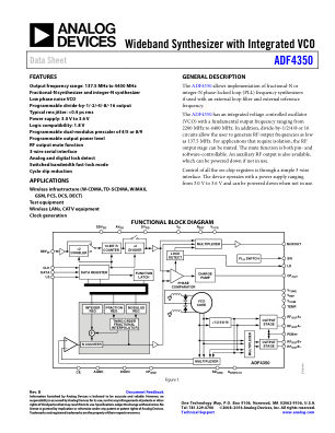 ADF4350 datasheet cover page