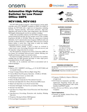 NCV1060 datasheet cover page