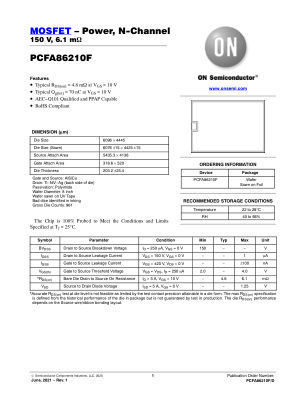 PCFA86210F datasheet cover page