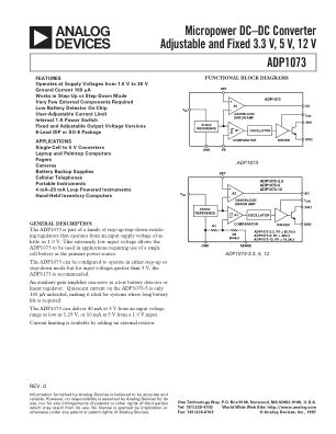ADP1073 数据手册首页